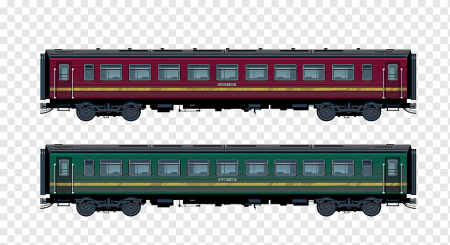 Пассажирский поезд сбоку вектор