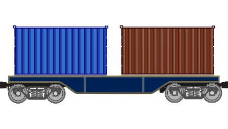 Платформа грузовая вид сбоку