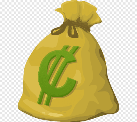 Мешок с деньгами на прозрачном фоне