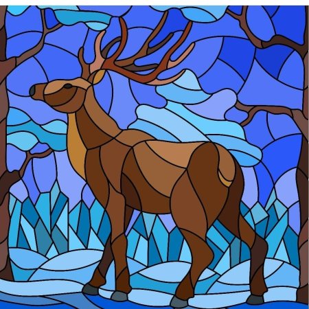 Витраж животные