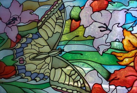 Разноцветное стекло для витражей