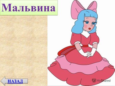 Персонаж Мальвина из сказки