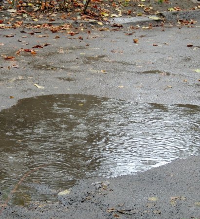 Лужа на асфальте