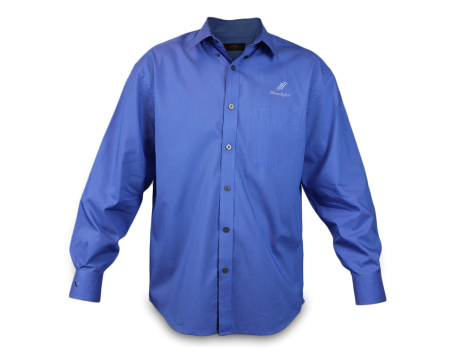Синяя рубашка мужская