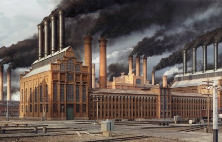 Фабрика в городе