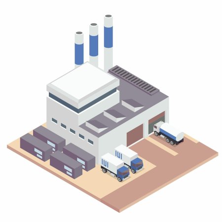 Завод иллюстрация