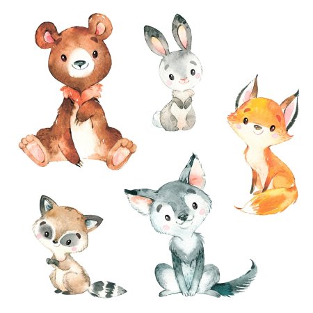 Лесные зверюшки для детей