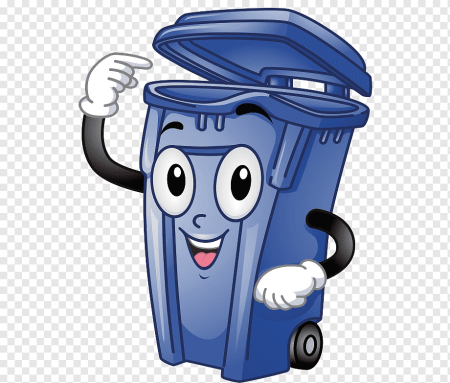 Мусорный бак мультяшный