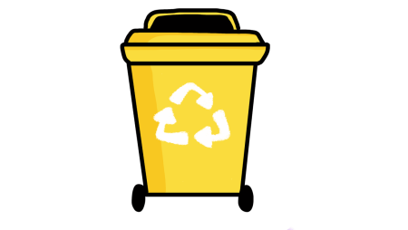 Трафарет на мусорный бак