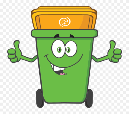 Мусорный бак мультяшная