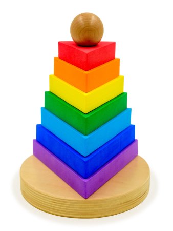 Пирамидка Анданте Радуга треугольники д1037а