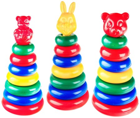 Пирамидка Росигрушка Радуга макси 2156 с мячиками, 21 деталь