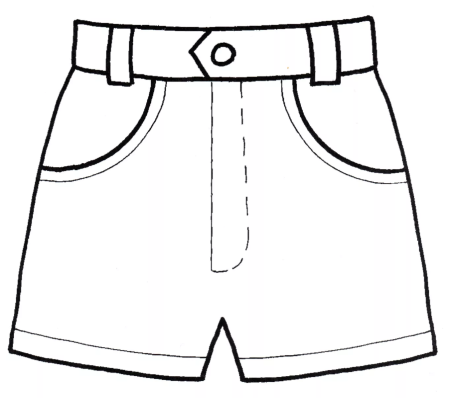 Шорты раскраска для детей