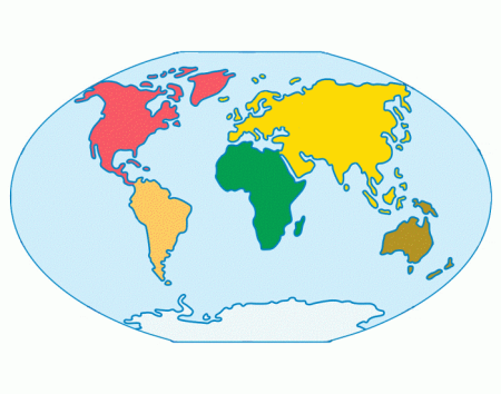 Континенты для детей