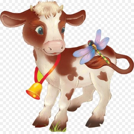 Теленок мультяшный