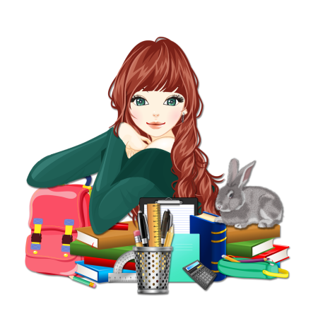 Ученица на прозрачном фоне