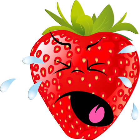 Веселые фрукты клубника