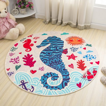 Круглый коврик в детской