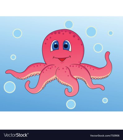 Осьминог в море для детей