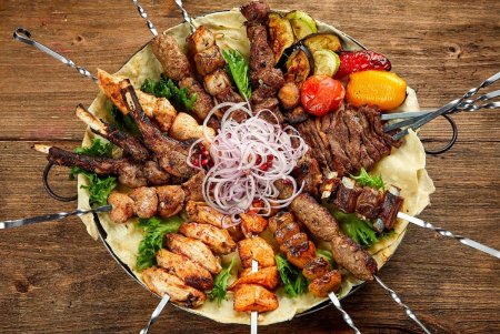 Люля-кебаб шашлык ассорти