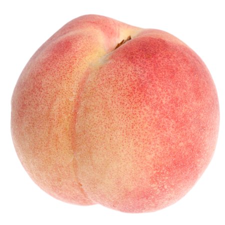 Персик на белом фоне