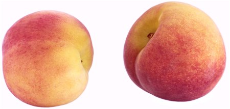 Персики нектарин абрикос на белом фоне