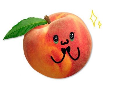Персик мультяшный