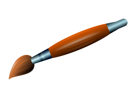 Кисточка для рисования на белом фоне