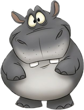 Смешные мультяшные бегемотики