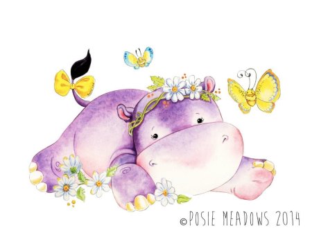 Милые бегемотики мультяшные