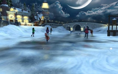 Красивый зимний каток