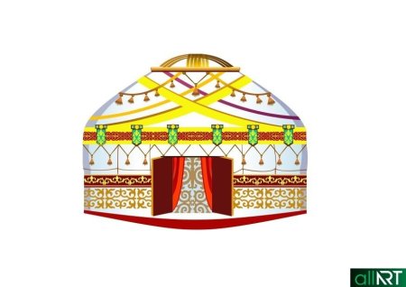 Казахская юрта Шанырак