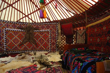 Казахская юрта убранство внутри