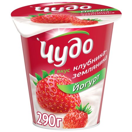 Йогурт чудо 290гр. 2,5% Клубника-земляника