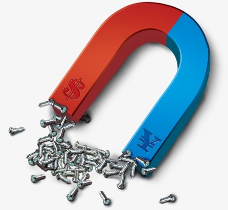 Магнето притягивает железо