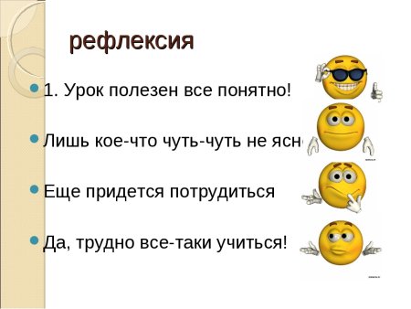 Рефлексия после урока