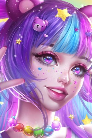 Радужная девушка