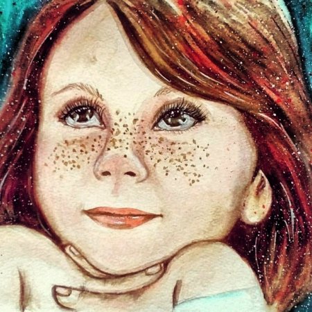 Девочка с веснушками мультяшная