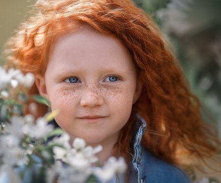 Рыжие дети с веснушками