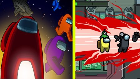 Амонг АС персонажи космонавты