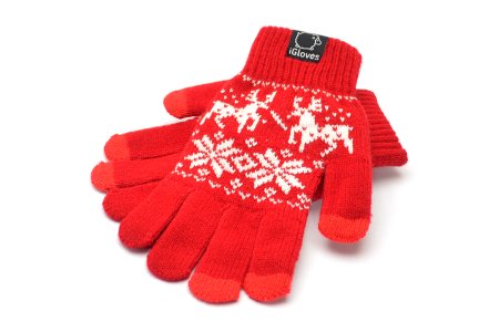 Перчатки зимние красные