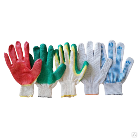 Перчатки хб много