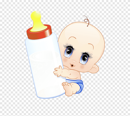 Детская бутылочка без фона