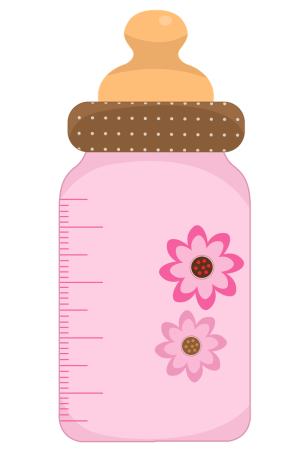 Розовая бутылочка для метрики