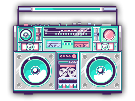 Магнитофон 90е вектор