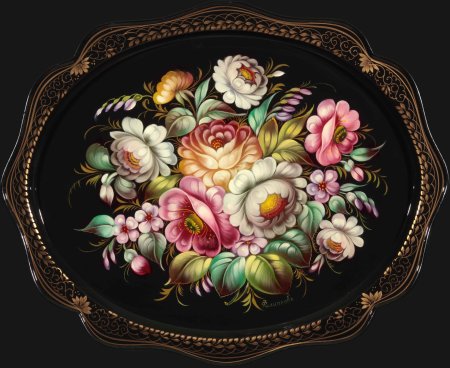 Жостовская роспись Городецкий фазан