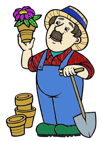 Садовник мультяшный