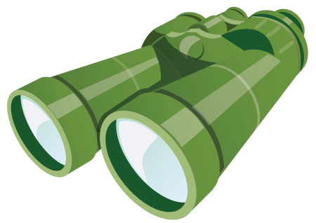 Бинокль на прозрачном фоне