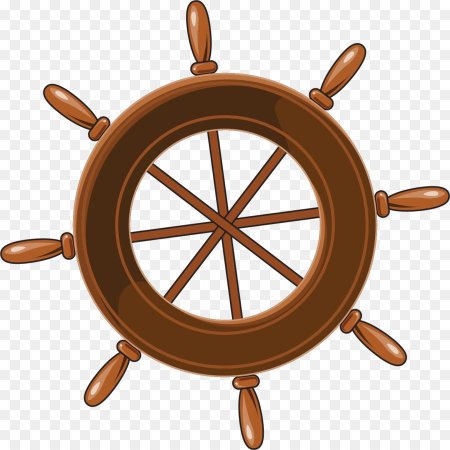 Штурвал на белом фоне