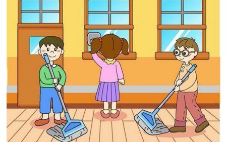 Дети убира.тяс яв классе